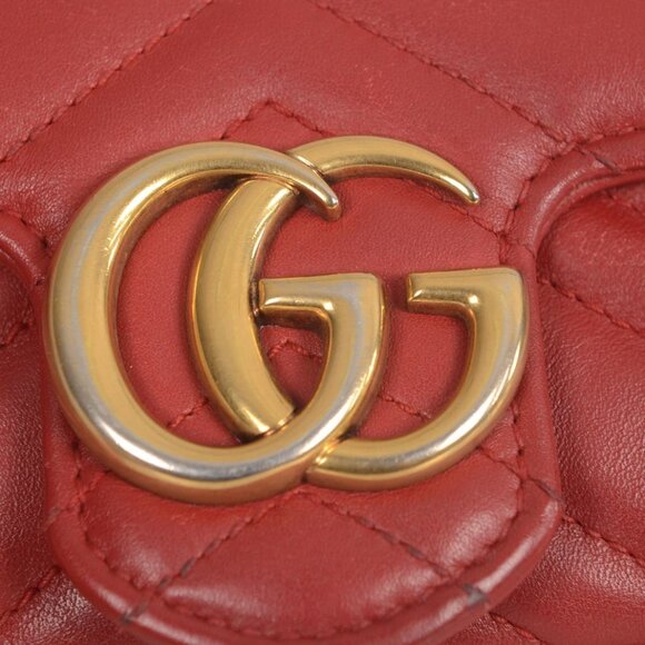 ♥️ Gucci GG Marmont V Small Red Crossbody Bag ♥️ - Picture 14 of 16